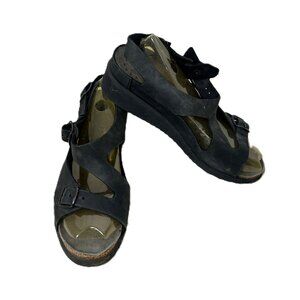 Mephisto Low Wedge Buckle Back Sandals Women's 11 41